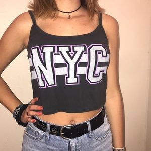 Aeropostale NYC Spaghetti Strap Crop Top